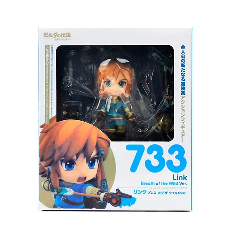 1212 DX The Legend of Zelda:Breath Wild Zelda Action Figure 733  Link Anime Model Doll Toy PVC Cute Poseable Gift China Version
