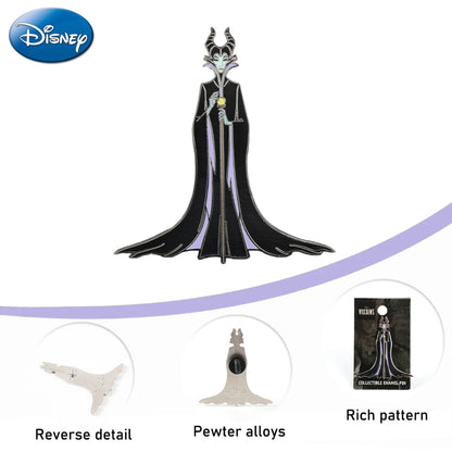 1PC Maleficent Collectible Enamel Pin Disney Officially Licensed Sleeping Beauty Villains Sorceress Maleficent Cartoon Brooches