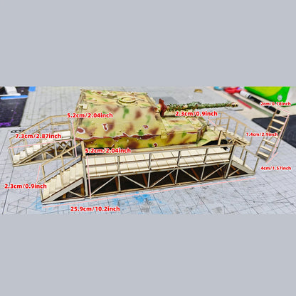 Assembly Architectural Model Miniature Tank Factory Repair Ladder Maintenance Ladder Scaffolding Diorama Scale Model Kit 1/35
