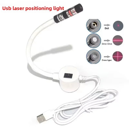 Sewing Vision Guide Light Positioning Beam Quilting Laser Light USB Magnetic Base Line/Cross Cutting Sewing Machine Accessories