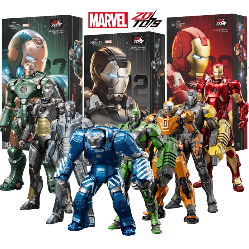 ZD Toys Iron Man Action Figure Mark 35 Red Snapper Iron Man MK 24 MK 22 MK 47 Tony Stark Ironman Figure Action Collect Toy Gift