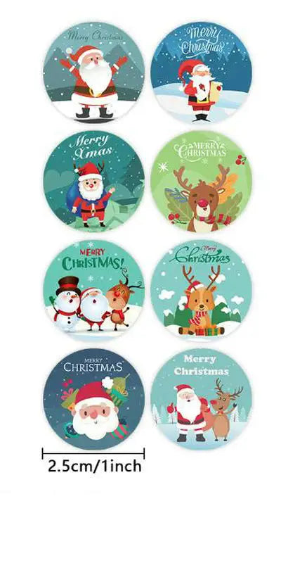 Christmas gift stickers decorative sealing sticker Merry Christmas Reward Self-adhesive labels  Day party