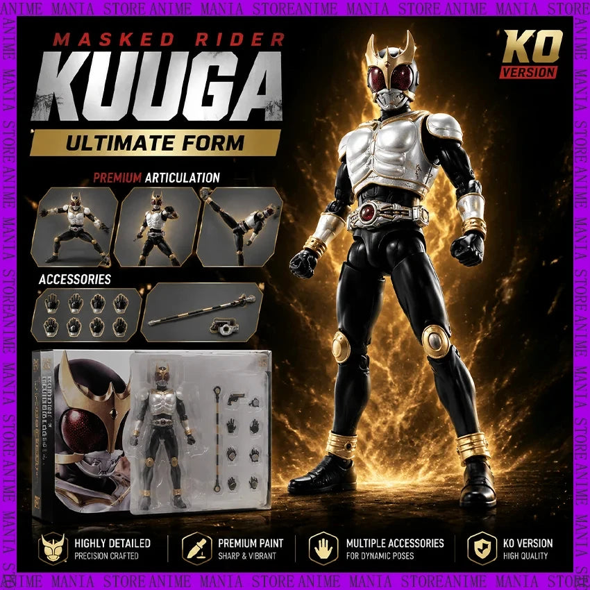 KO Kamen Rider Kuuga Growing Form SHF True Bone Carving 50th Anniversary Action Figure Articulated PVC Collectible Model Gift
