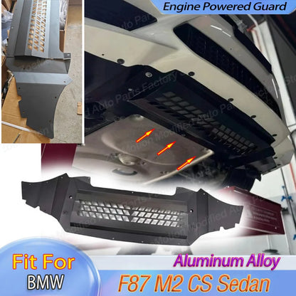 Engine Powered Guard for BMW F87 M2 for CS Car Fenders Forged Aluminum Alloy Oil Cooler Protection Plate Lower Bottom Cover