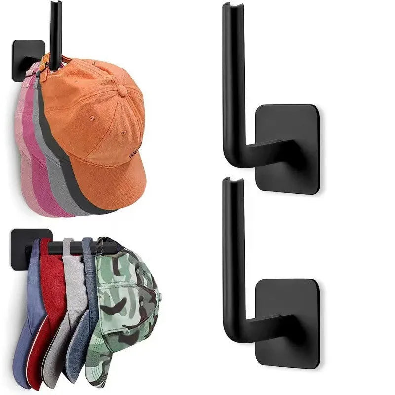 2/4/6PCS Strong Adhesive Paste Hooks No Punching Required Shelf Hat Rack Sticky Hooks for Home Organization