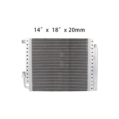 Universal Radiator Aluminum Condenser Parallel Flow Take Drier 14''x18''x20mm / 14''x23''x20mm for Heavy duty Truck Excavator AC