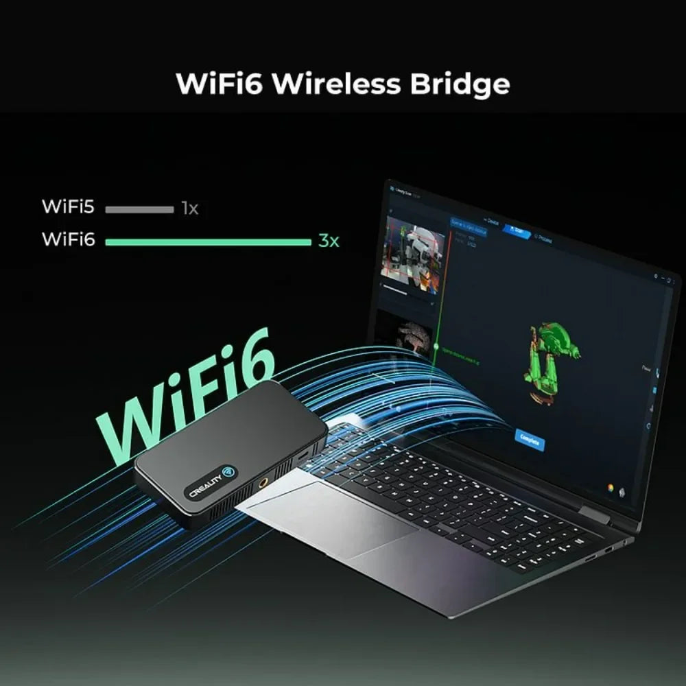 Creality CR-Scan Ferret Pro 3D Scanner Handheld Anti-shake Tracking WiFi6 24-bit Full-color Wireless Scanning 0.1mm Accuracy