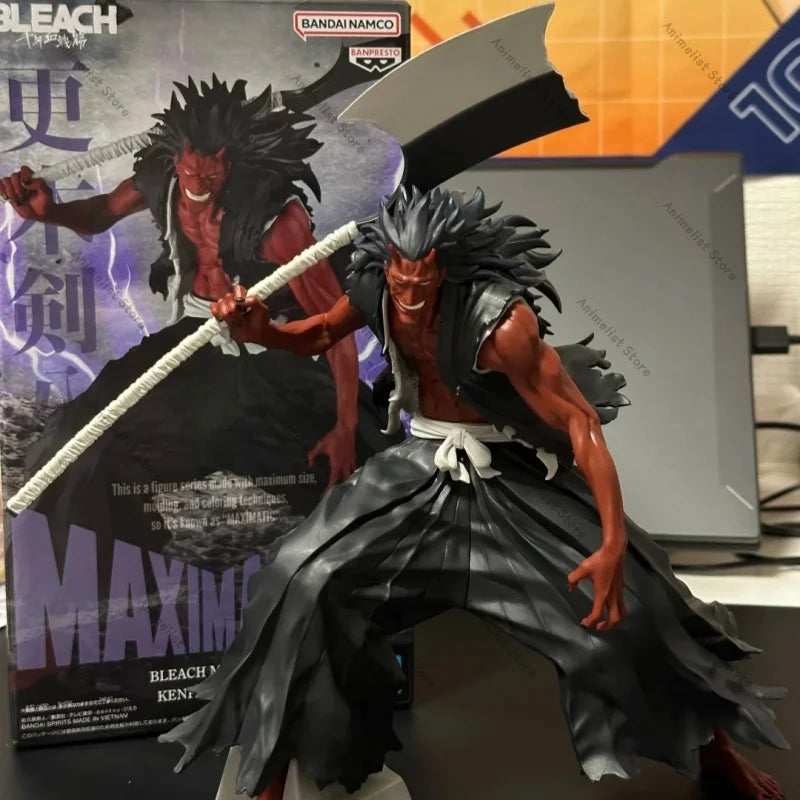 Original Banpresto Bleach Maximatic Zaraki Kenpachi Action Figure Anime Collection Model Decoration For Adult Fans