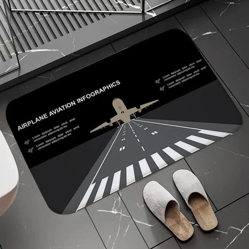 Non-slip Doormat Arrivals And Departures Long Corridor Carpet Entrance Door Mat Bath Kitchen Carpets Living Room Home Decor Mats