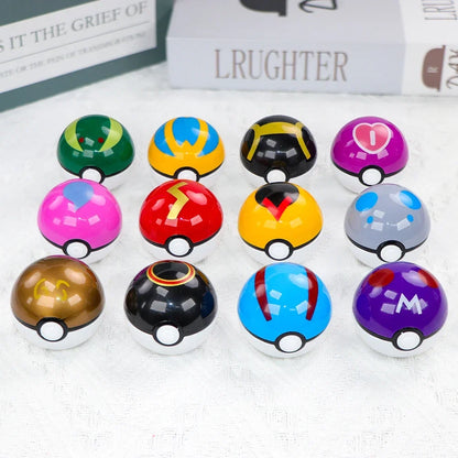 12Pcs Pokemon Pokeball Figure Pikachu Action Figure Cartoon Anime Kawaii Doll Poke Ball Collection Birthday Gifts