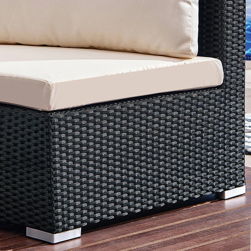Round rattan sofa Outdoor rattan art Semicircular Leisure rattan curved Living room combination furniture