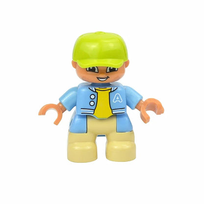 Figures Dolls Big Size Building Blocks Family Action Workers Doctor Police Farmer Compatible Large Bricks Duploes Kid Toys
