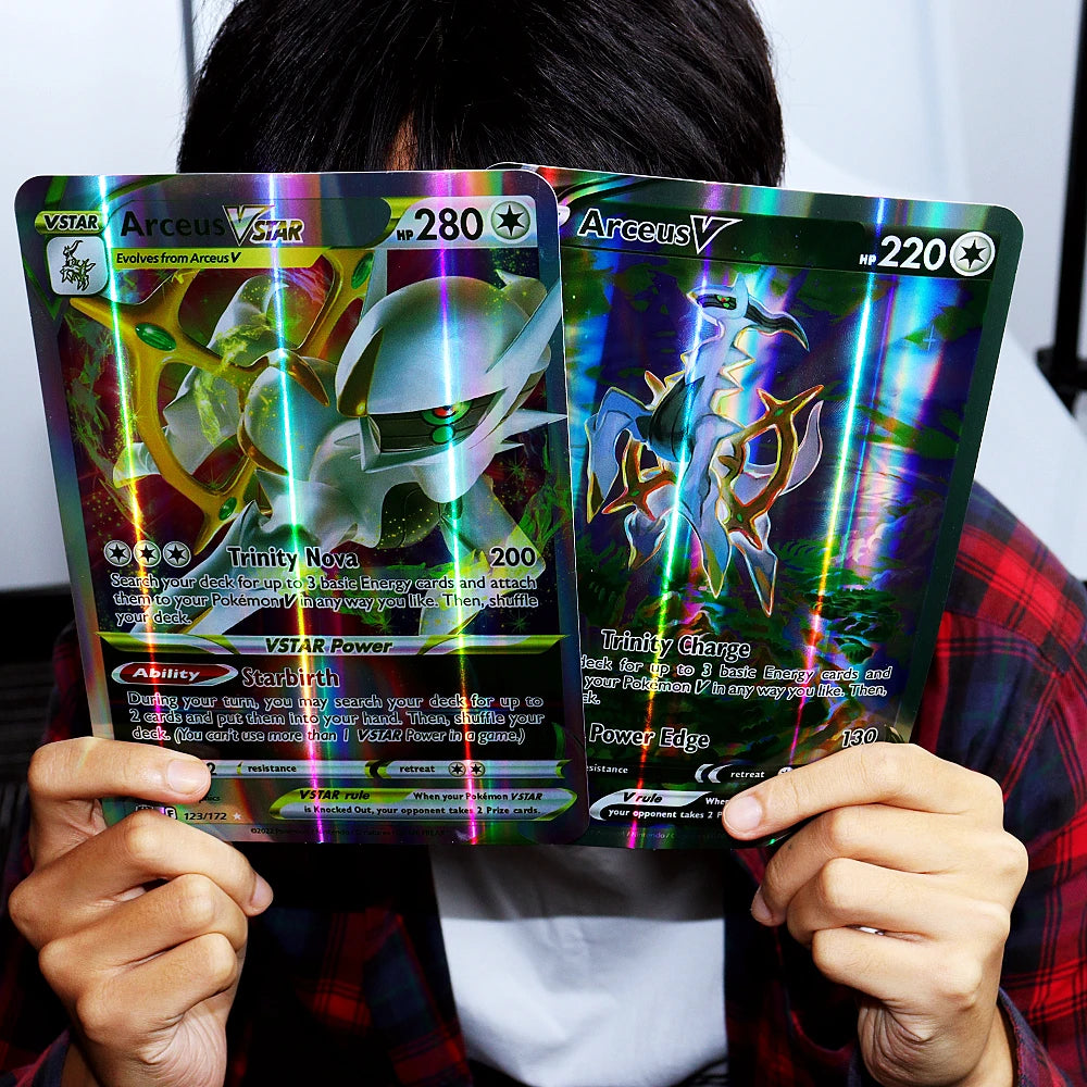 XXL Big Shiny Cards Pack Folder Oversized Jumbo Letters Binder French Charizard Zipper Album Storage Giant Card Sleeves
