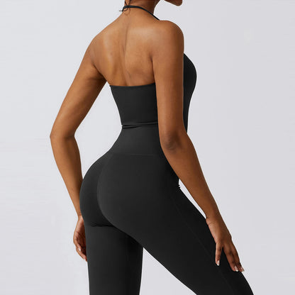 Summer Sleeveless Yoga Suit Gym Set Women Training Sportswear Fitness  Sports Jumpsuit Women Push up Workout Bodysuits Female