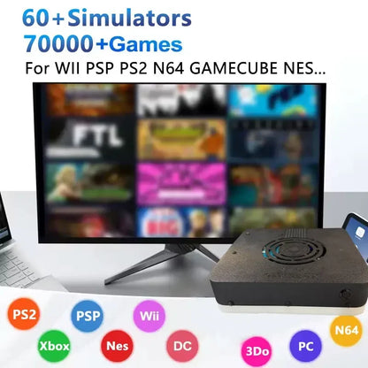 New Super Game Console X3 500G HDD 70000+Games I3-3110M For Wii PS2 N64 PSP GameCube N64 Plug and Play on TV