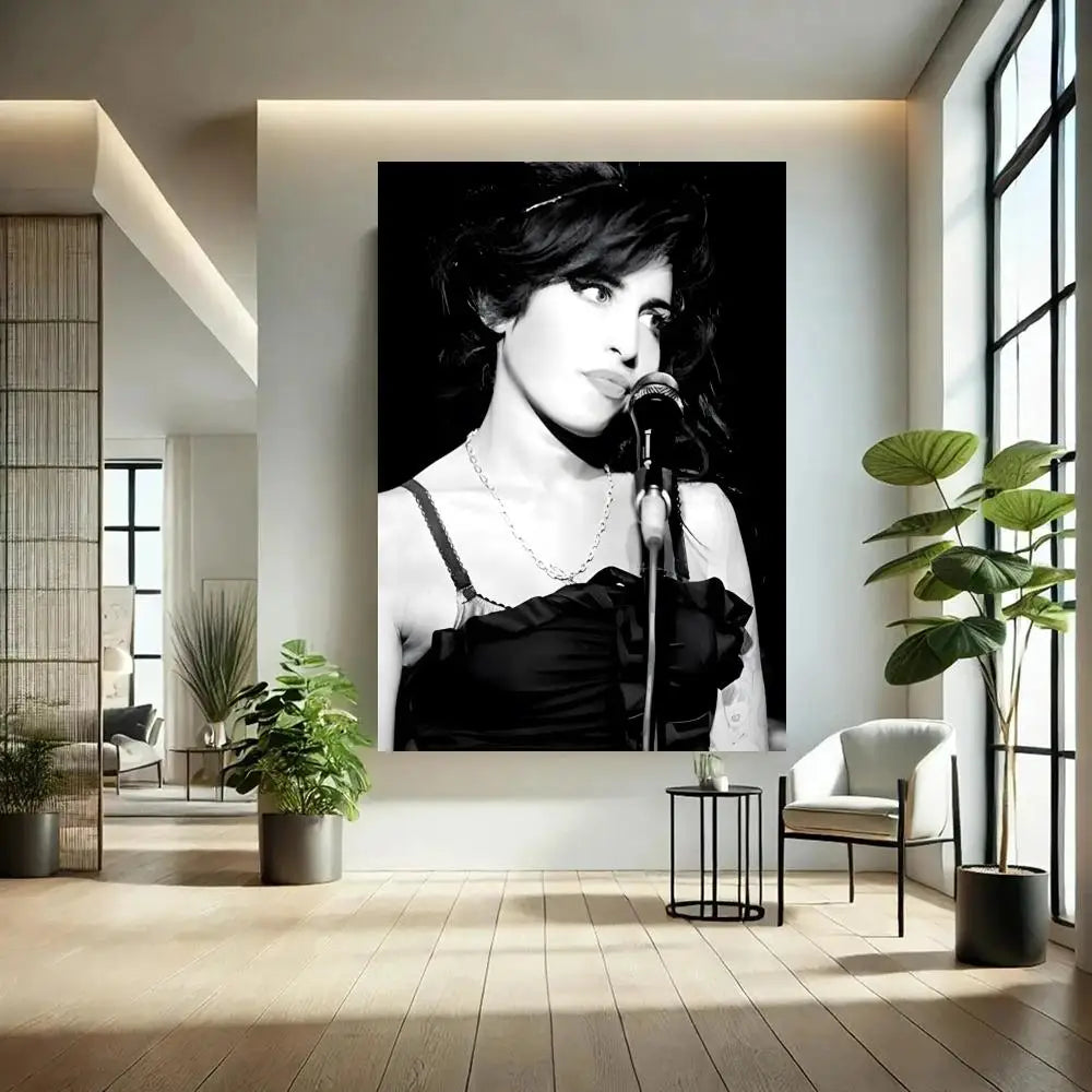 Singer Amy Winehouse Poster Classic poster and wall art prints are suitable for living rooms, bedrooms,and home