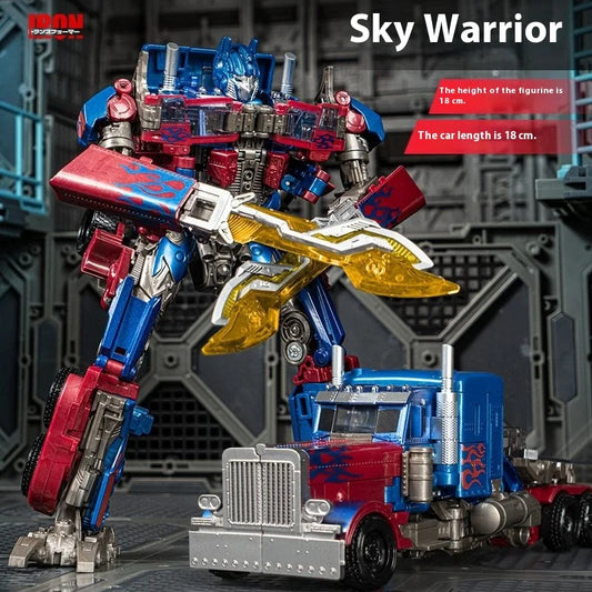 Alloy Version of the Transforming Toy Robot Ss Optimus Prime Car Model for Children and Boys