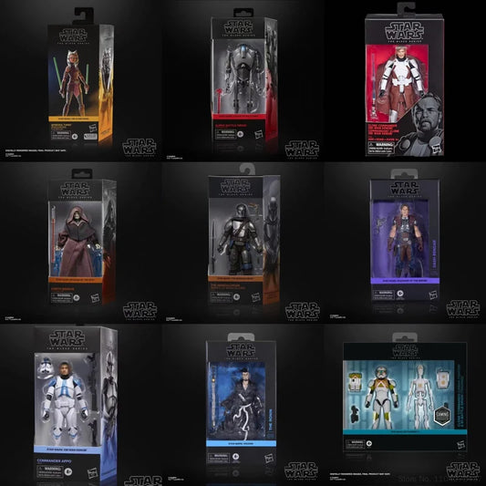 Hasbro Star Wars Black Series Action Figure Toy Ahsoka Tano Obi Wan Kenobi Mandalorian Darth Vader Crosshair Collect Model Gifts