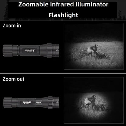 IR850nm&940nm Latest Infrared LED Zoom High Bright Night Vision Infrared Fill Light Tactical Hunting Zoom Flashlight IR Lighting