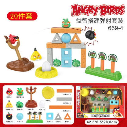Angry Bird Action Figure Battle Red Black Chuck Bomb Matilda Terence Birds Fighting Blocks Slingshot Construction Kids Game Toy