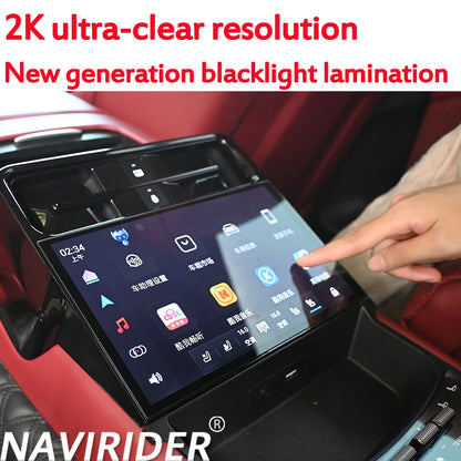 9inch Rear Air Conditioning Screen For Porsche Panamera 2010 - 2017 Electric 2K Ultra Clear Touch Screen Carplay Android Auto