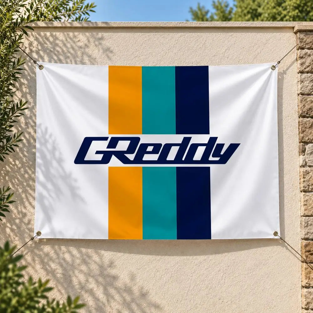 GReddy JDM Turbo Street Racing Flags Personalized Banner Flag Room Dorm Camping Picnic Garage Bar Outdoor Wall Decor