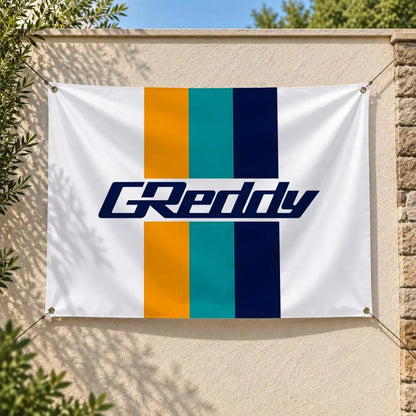 GReddy JDM Turbo Street Racing Flags Personalized Banner Flag Room Dorm Camping Picnic Garage Bar Outdoor Wall Decor
