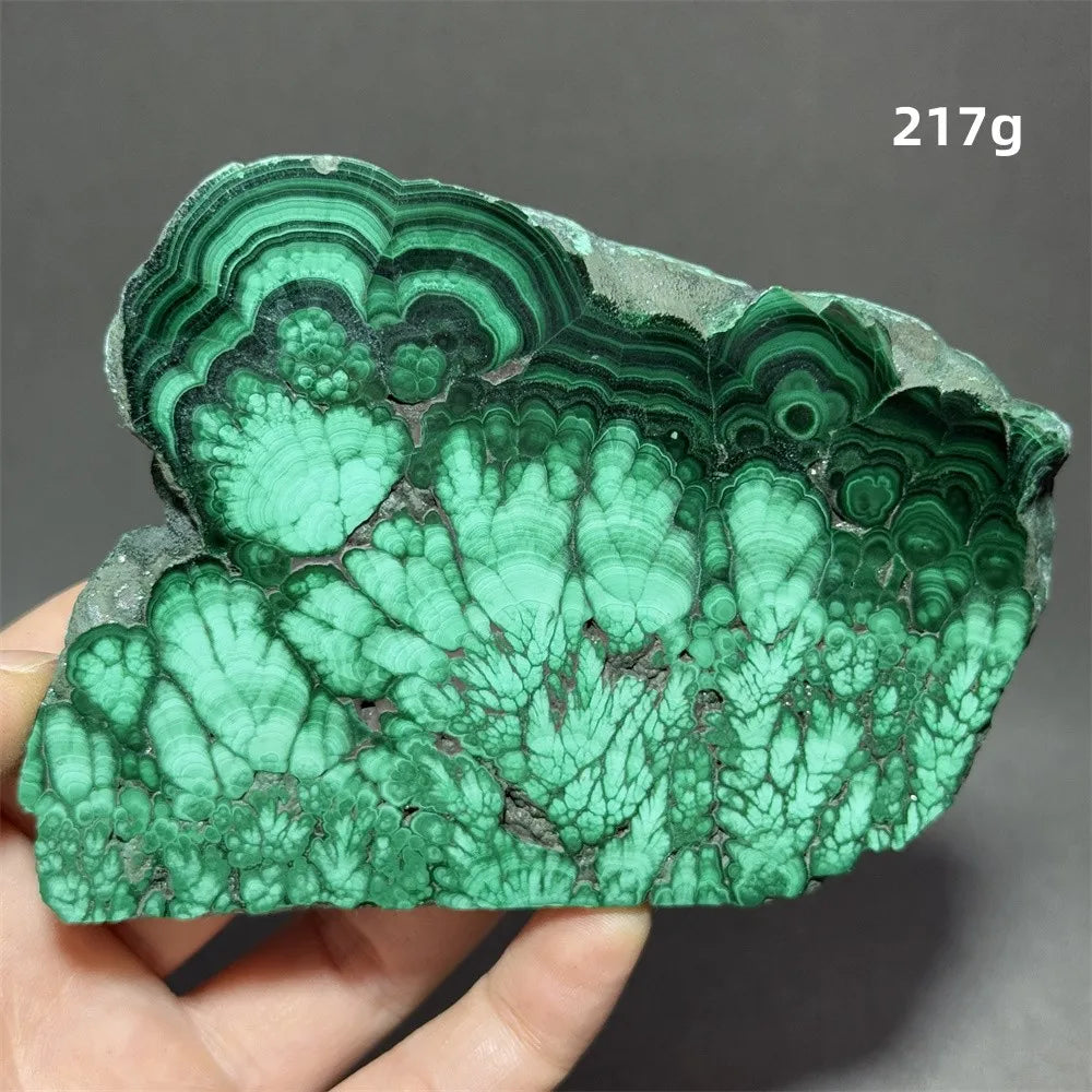 5A+ Natural Malachite Mineral Raw Stone Slice Home Office Feng Shui Decoration Therapy Spiritual Meditation Gem