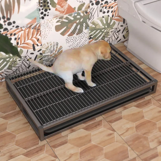 Metal material dog toilet, small dog toilet, small dog urinal, medium and large dog and cat litter box, cleaning pet supplies