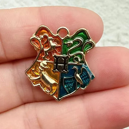 10/20Pcs Harry Potter‌ Anime DIY Hand Making Alloy Keychain Backpack Handmade Keychain Accessories Cute Keyring Gift for Fans