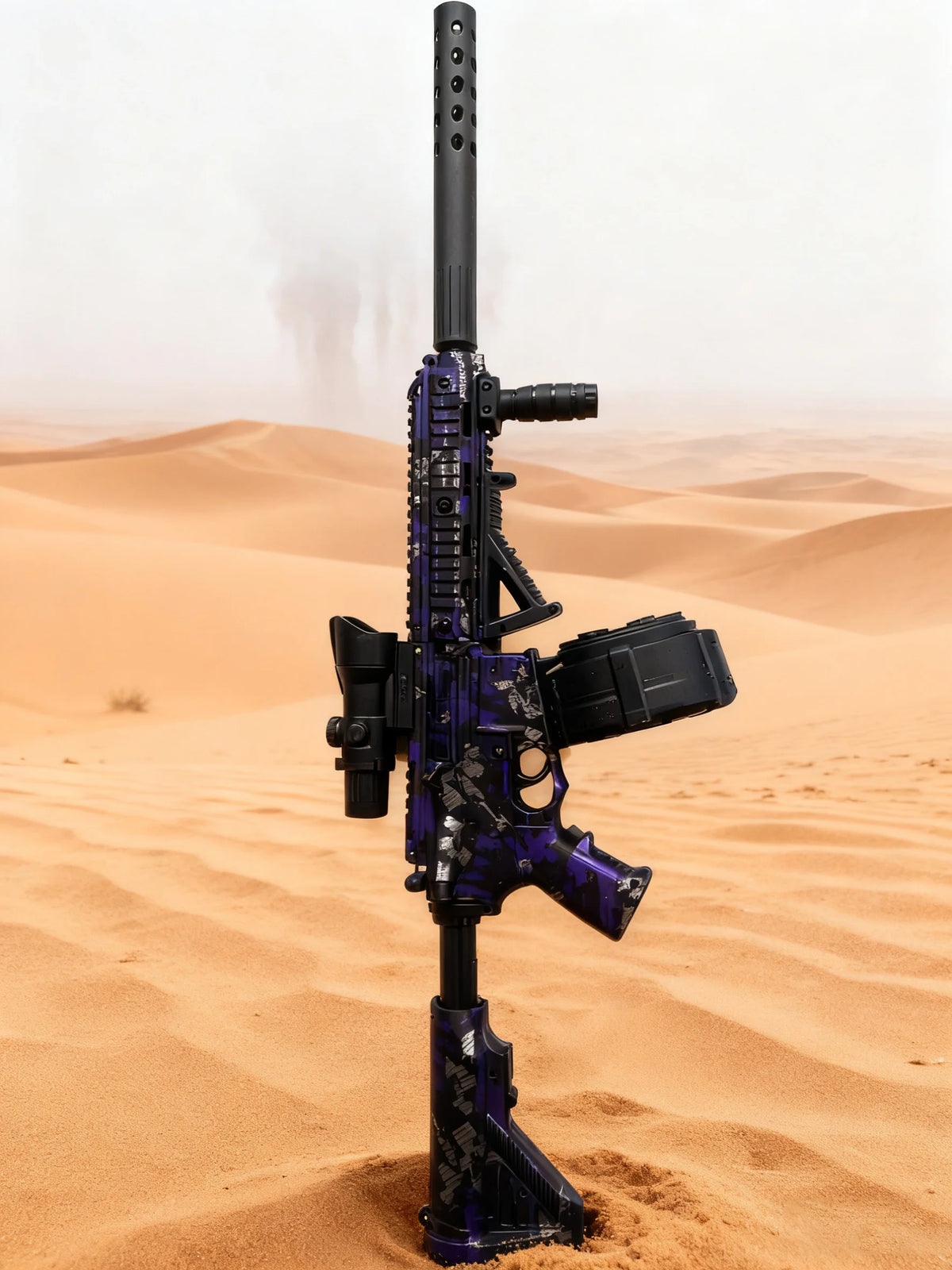 M416 Tactical Outdoor Gel Blasters Full Auto Electric Gel Ball Blaster Purple Black Long Range for Outdoor Games Toys Gun Gift