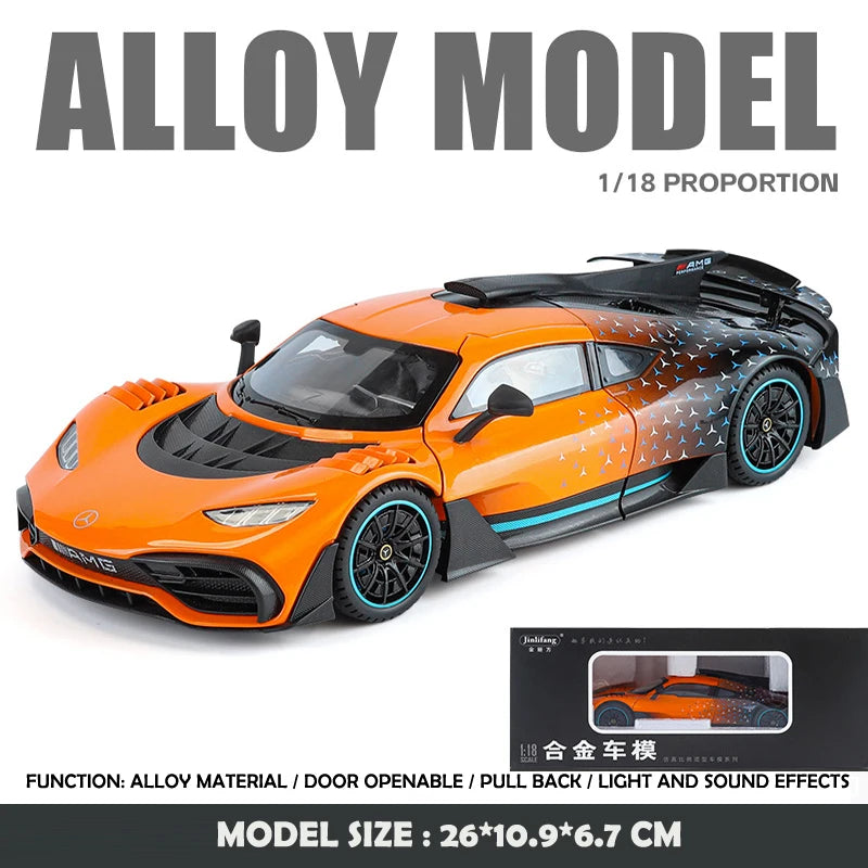 Simulation 1:18 Benzs AMG ONE Super Car Model Dieacst Toy Vehicle Collectibles Birthday Gifts Man Boy Miniature Voiture