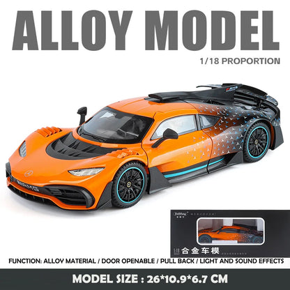 Simulation 1:18 Benzs AMG ONE Super Car Model Dieacst Toy Vehicle Collectibles Birthday Gifts Man Boy Miniature Voiture