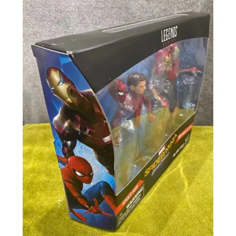 Original Hasbro Marvel Legends Series SPIDER-MAN & IRON MAN Anime Figure Collection Toy Model