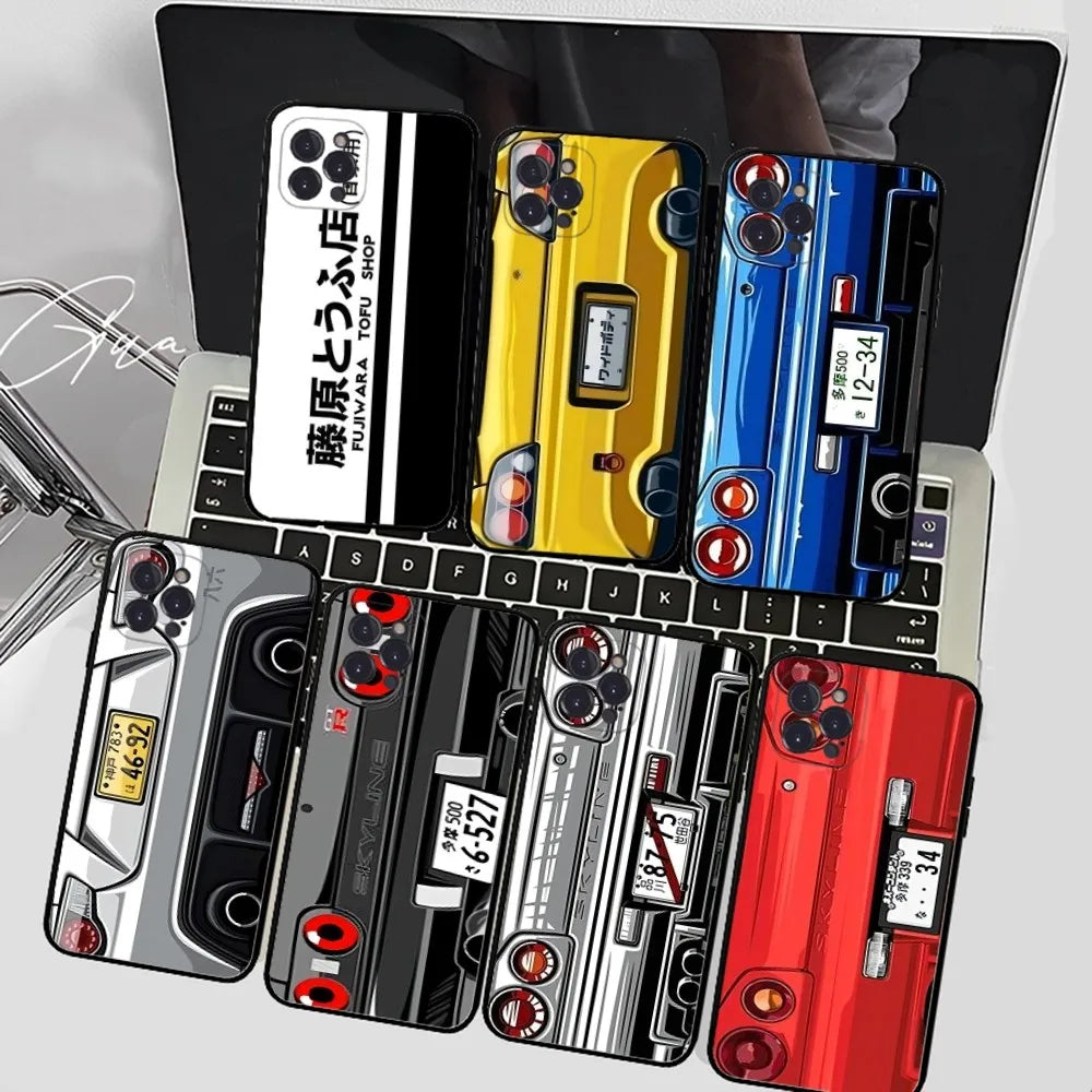 Initial D AE86 Cars Phone Case Silicone Soft for iphone 16 15 14 13 12 11 Pro Mini XS MAX Plus X Cover