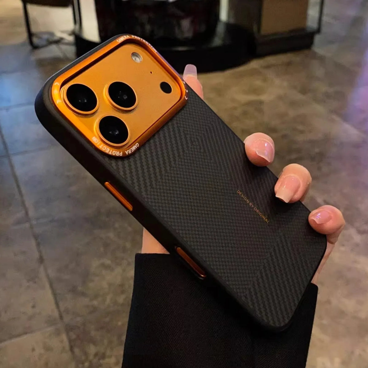 Business Sle Kevlar Carbon Fiber Leather Magnetic Case For IPhone 17 Pro Max 16 15 14 Wireless Charging Anti-drop Protect Cover