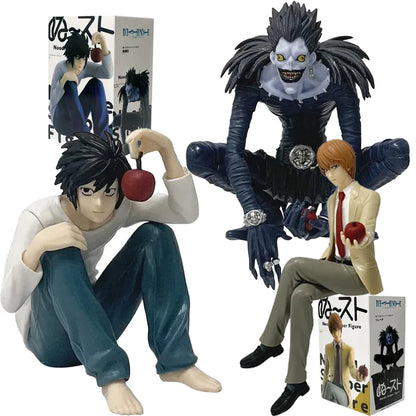 Death Note Anime 8-16cm Figure L Lawliet Ryuk Holding Apple Model for Halloween Ornament Figurine Fans Collection Christmas Gift