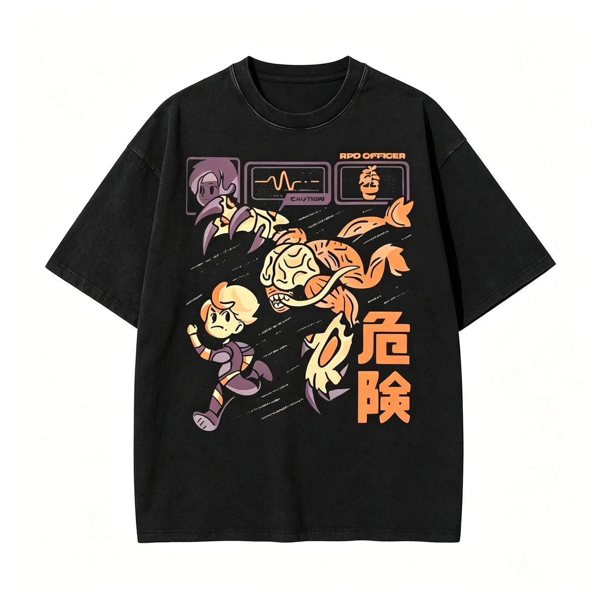 Resident Evil Village Women Dimirescu Retro Manga Poster Unisex T-shirt Black Cotton Short Sleeved T-shirt Gaming Enthusiast Top