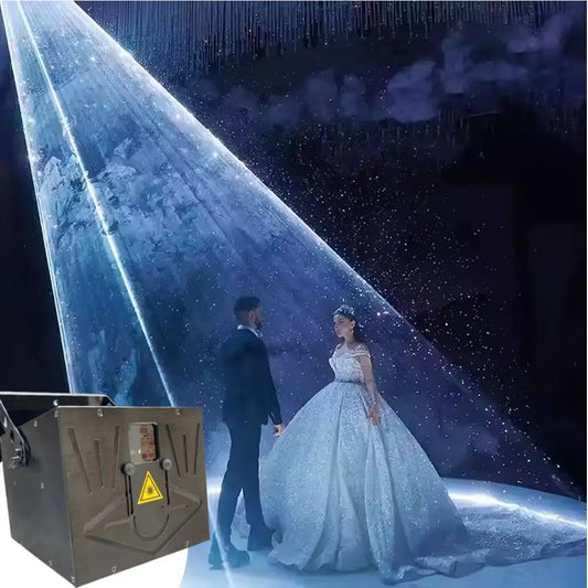 Butoy Professional 10W RGB Beam Laser Light DMX512 Control 3D Scanner Wedding Stage Laser Lighting for DJ Disco Bar Show Lights
