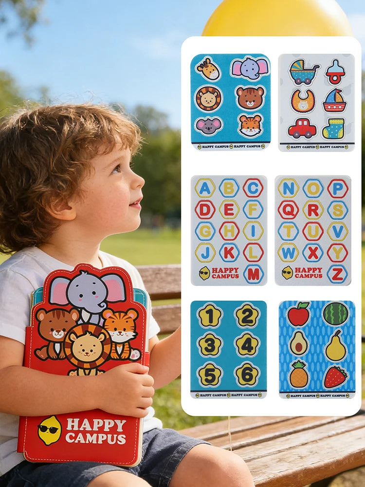 Baby Campus Quiet Book Montessori Sticker Cloth Book Early Educational Toy for Toddlers Gift Ramadan Eid Easter