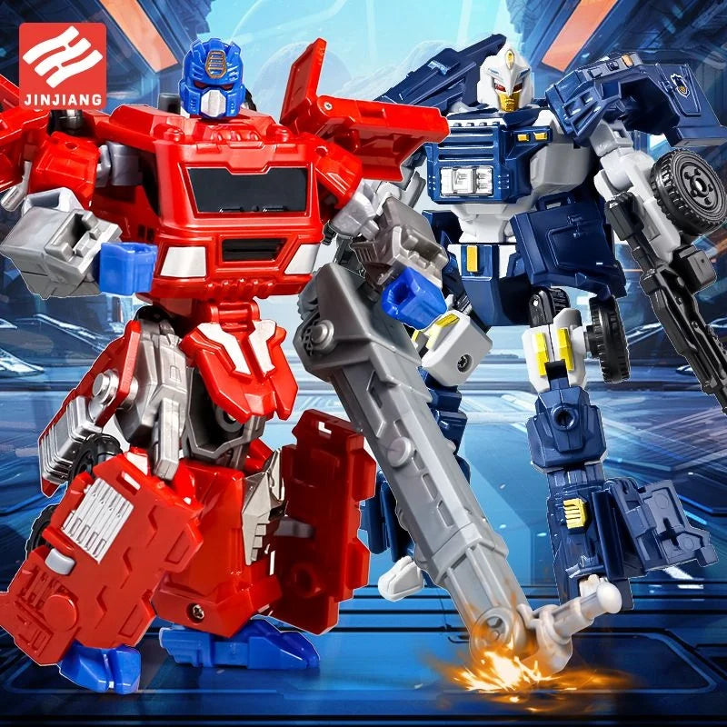 Jinjiang Transforming Robot Series 2: Optimus Prime, War God, Car, Plane, Tank, Robot for Boys