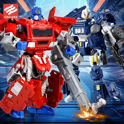 Jinjiang Transforming Robot Series 2: Optimus Prime, War God, Car, Plane, Tank, Robot for Boys