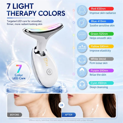 Neck Face Lifting Device Face Neck Massager Skin Tighten Device Led Photon Therapy Anti Wrinkle Double Chin Remove