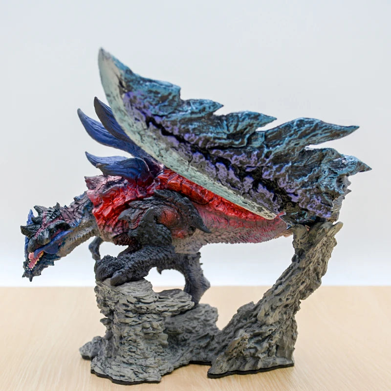22cm Monster Hunter World Kirin Anime Figure Capcom Builder Creator's Model Glavenus/Dinovaldo/Velkhana Action Figure Doll Toys