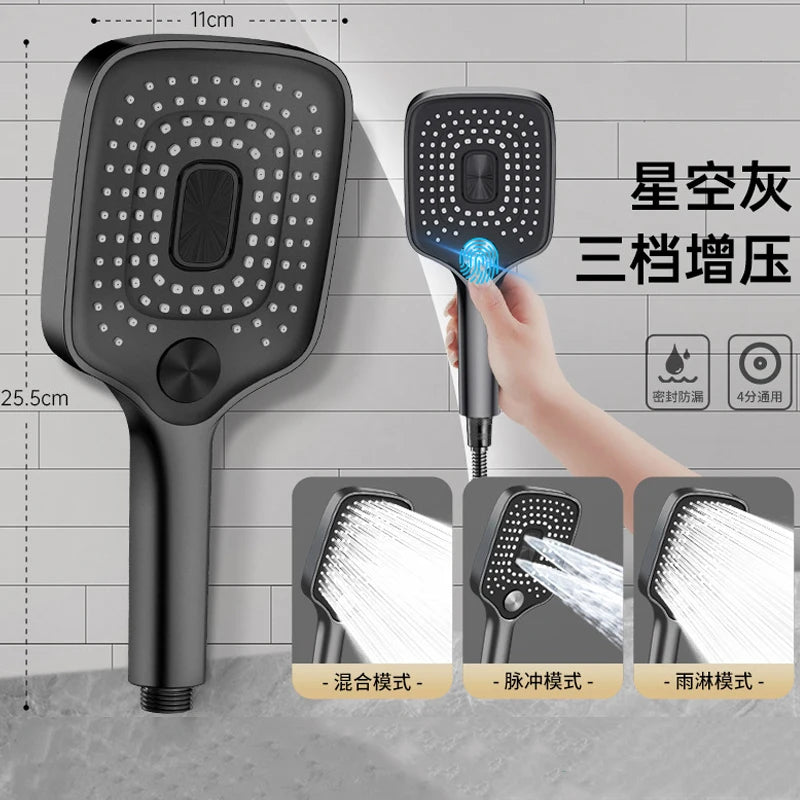 New 30CM Large Panel High Pressure Rainfall Shower Head Ceiling Mounted Self-cleaning Descaling Showerhead Bathroom Top Sprayer