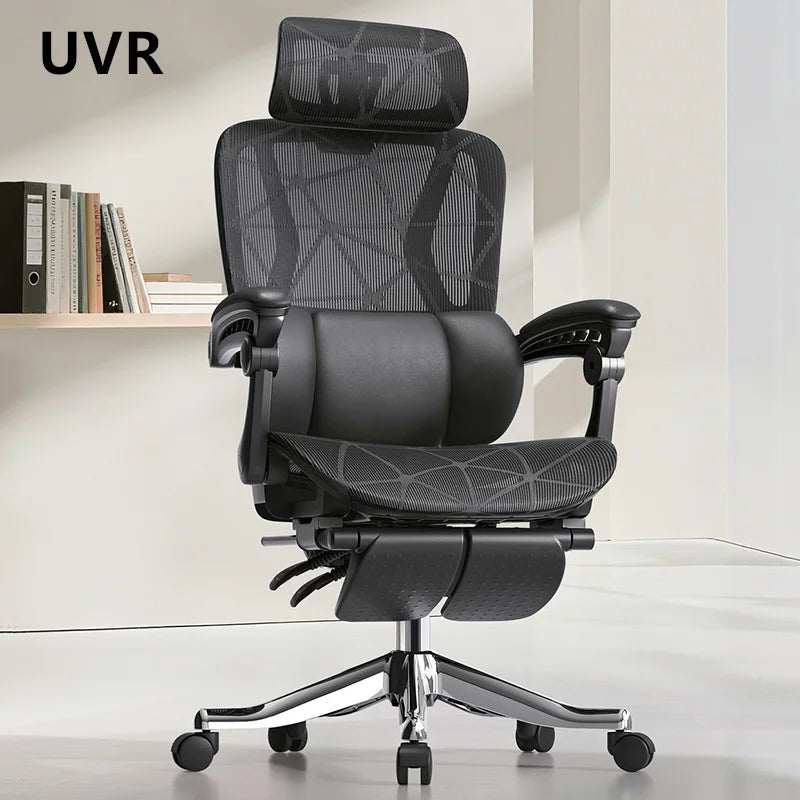 UVR Ergonomic Design Chair Household Reclining Stool Sedentary Comfort Mesh Office Chair Reclining Computer Game Chair Furniture