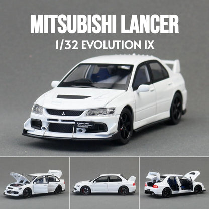 1/32 Mitsubishi Lancer EVO Final Edition JDM Racing Toy Car Model Diecast Metal Miniature Collection Gift For Children Boys