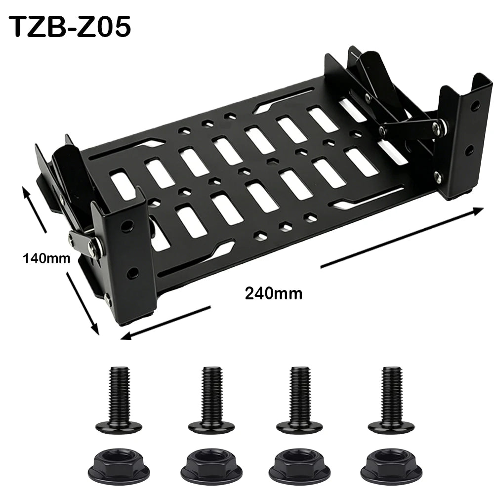 Universal Motorcycle Foldable Molle Side Panel For BMW Honda Yamaha KTM ADV Aluminum Luggage Box Storage Rack