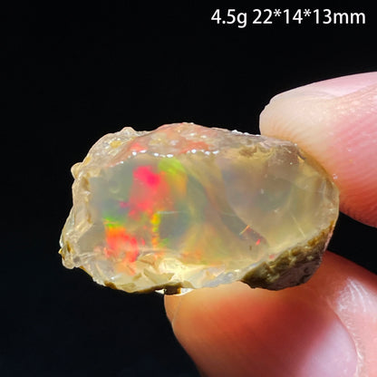 Natural Rare Colorful Ethiopia Opal (Need In Water) Gem Mineral Healing Quartz Crystals Gemstone Shooting Under Lighting