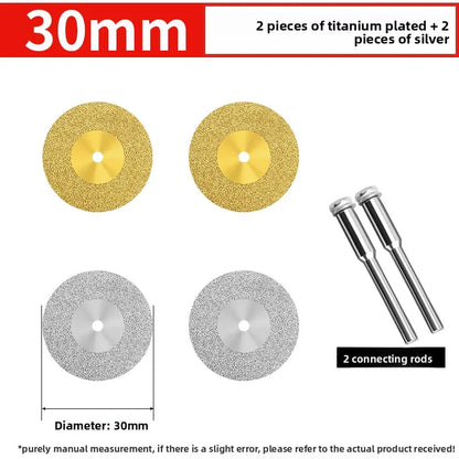 Tiling Cutting Small Slices Titanium-Coated Diamond Sand Small Saw Blades Stone Ceramic Jade Joint Cleaning and Grinding Sheets